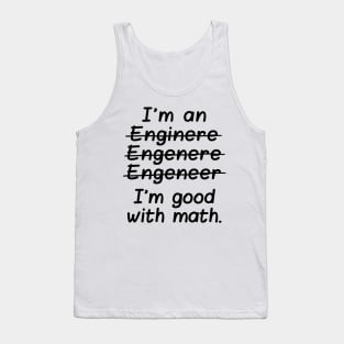Engineer Math WHITE Print Tank Top